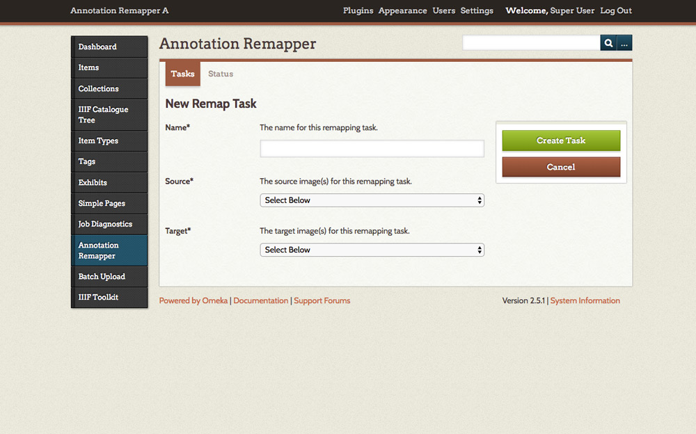 Screenshot of IIIF Toolkit Annotation Remapper plugin for Omeka Classic